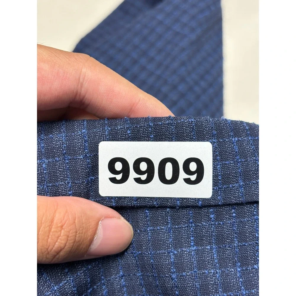 Hugo Boss Blue Checkered Virgin Wool Blazer Sport Coat Mens 40R Lanificio Tesse